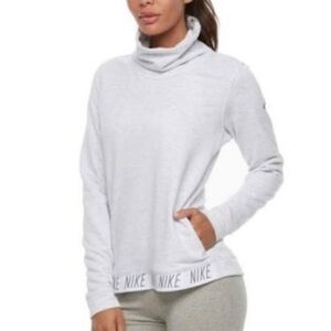 Nike Funnel Cowl Neck Dri Fit Training Pullover beige Sweatshirt Woman’s large